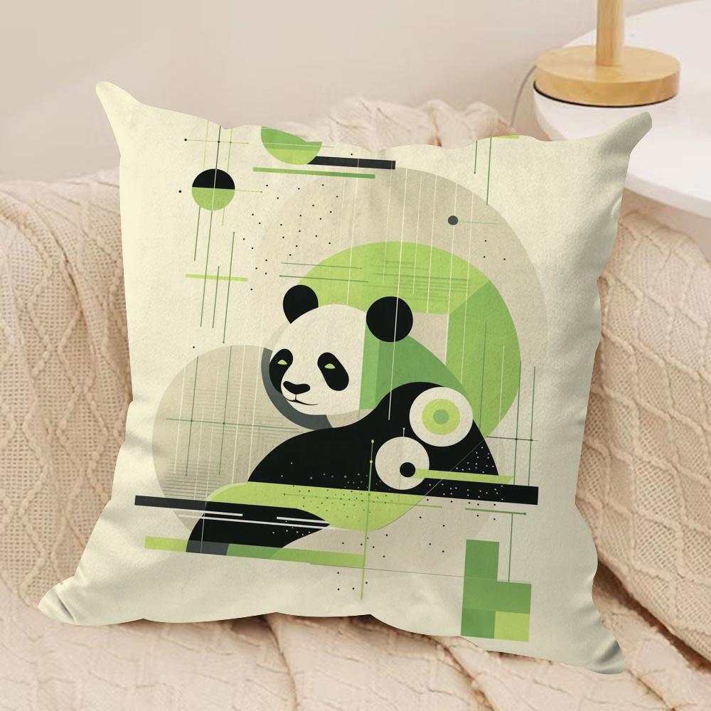 Bauhaus Modern Style Cushion Cover Silky Short Plush Double-Sided Printed Pillow Case for Sofa All Seasons Home Decor Gift