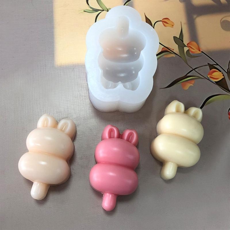 Rabbits Shaped Candle Molds for Candle Soap Plaster Decoration Room Ornaments Easters Decoration Epoxy Resin Project