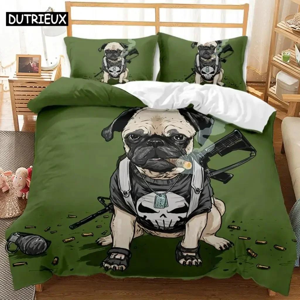 3D Dog Bedding Set For Bedroom Soft Modern Bedspreads Comefortable Kids Duvet Cover Quilt Cover And Pillowcase