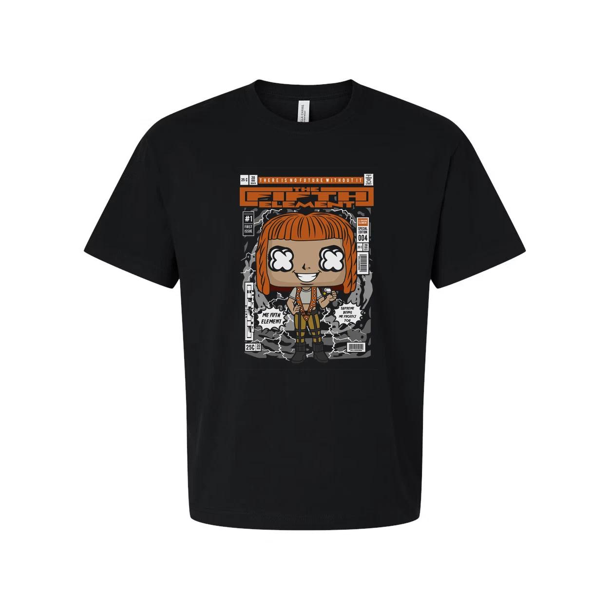 

The Fifth Element Leeloo Cartoon Graphic Tee Unisex Short Sleeve Shirt Film Them M