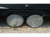 Grey 420D Oxford Cloth RV Tire Covers - 4-Piece Set for Sun Protection.
