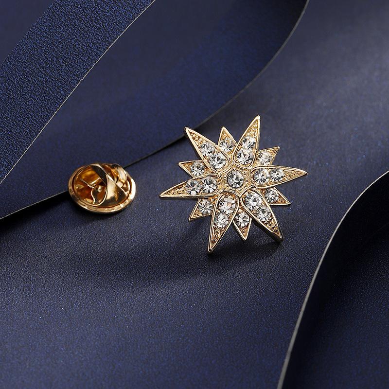 Men's Suit Brooch Groom Wedding Collar Flower Korean Version Wedding Collar Pin Suit Pin Brooch Simple Badge Accessories