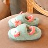Kids Cartoon Bird Penguin Coral Velvet Soft Non Slip Slippers Home Warm Shoes