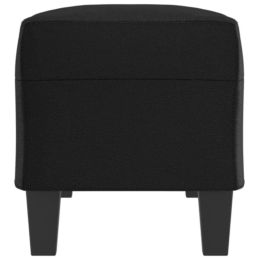 Black Bench 100 X 35 X 41 Cm Faux Leather