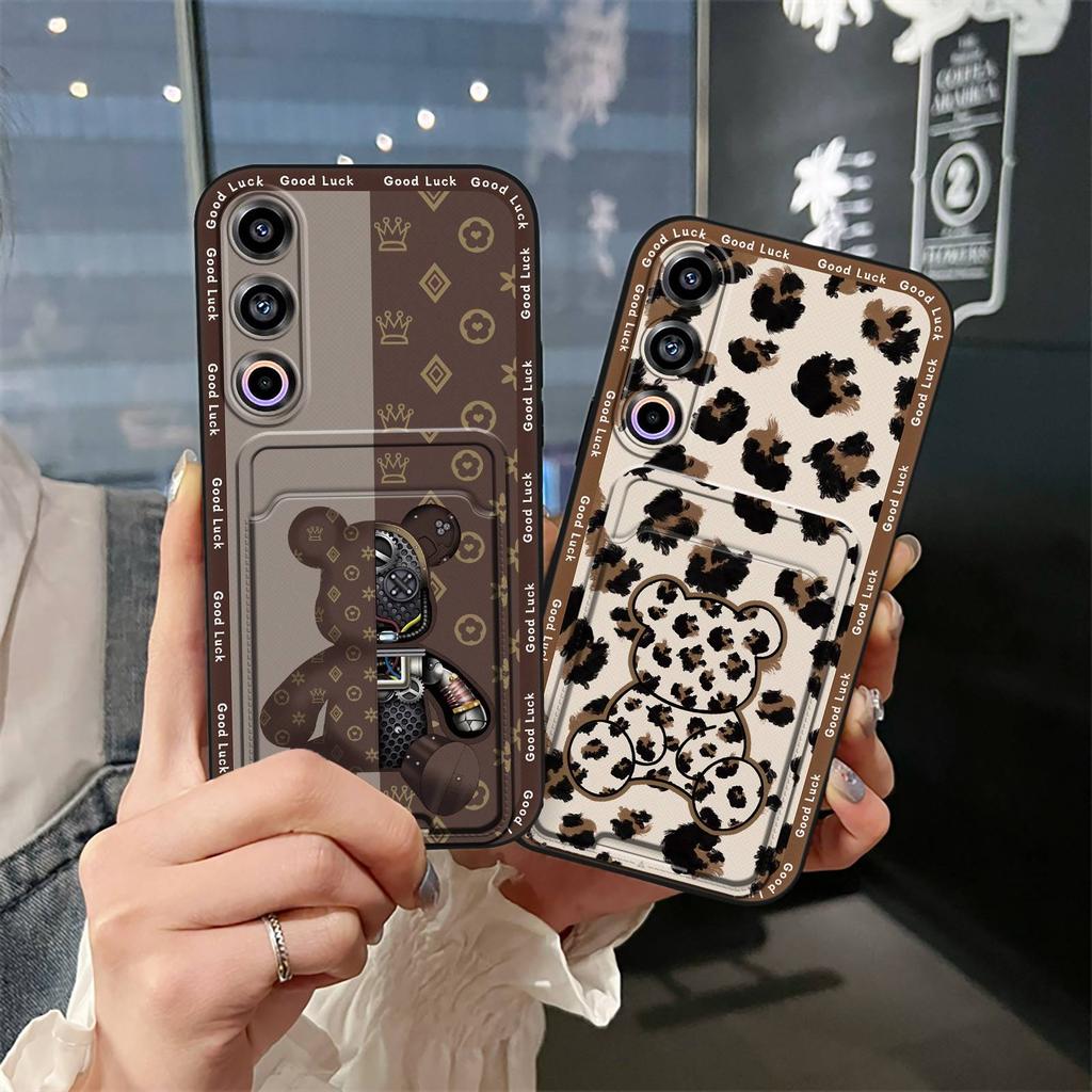 Fashion Design Silicone Phone Case For Meizu 21 Cartoon Cute Anti-knock Back Cover Durable Shockproof Card sleeve TPU
