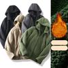 Men's Autumn/Winter Fleece Jacket Youth Hoodie Solid Casual Jacket