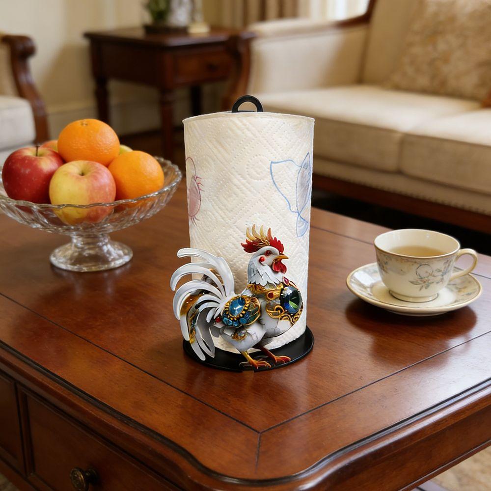 Lustiger Hahnen-Taschentuchhalter-Schmuck Freistehender Taschentuch-Aufbewahrungsständer Badezimmer