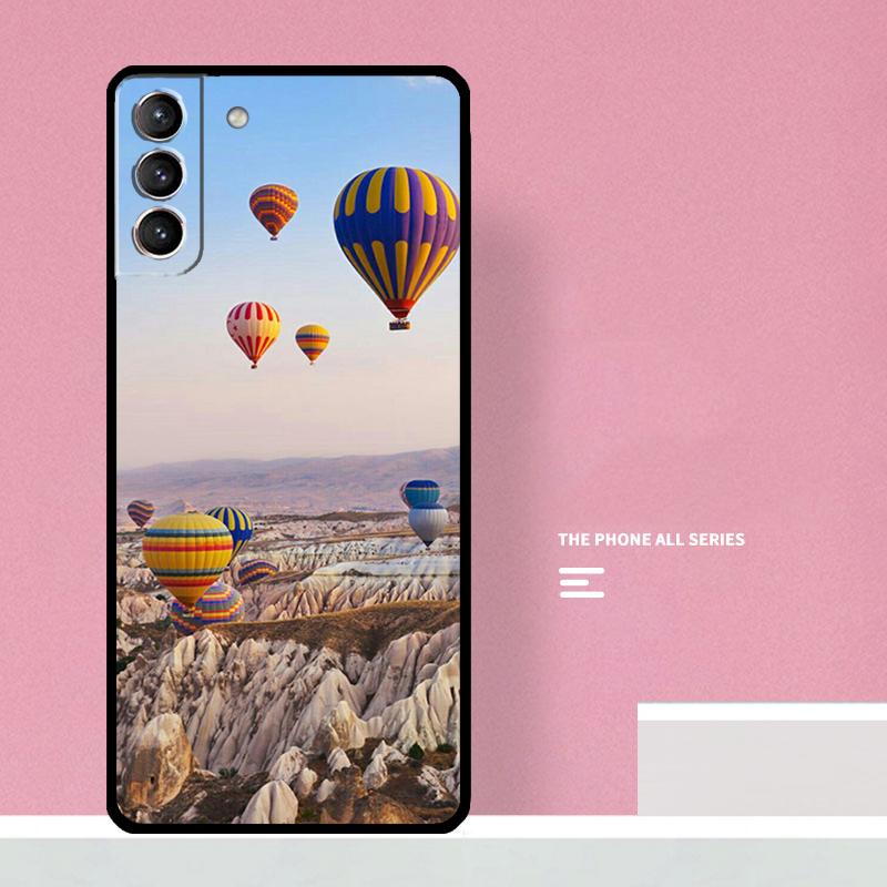 

Hot Air Balloon Travel Mountain Phone Case For Samsung Galaxy S26 S23 Ultra S20 S21 S22 S24 S25 Plus S10 S25 FE Cover Coque Galaxy S20