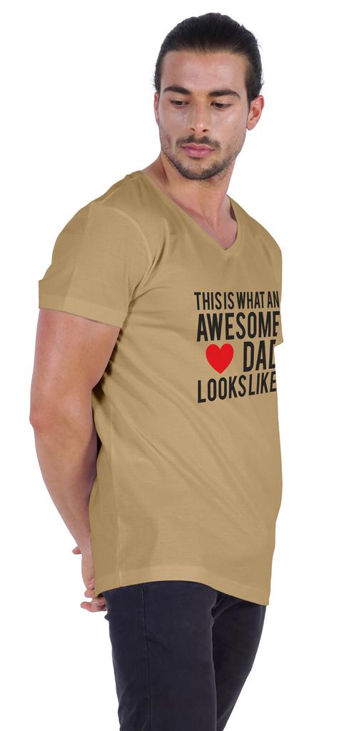 Inkmeso   This Is What An Awesome Dad Looks Like   Quotes Tshirt For Men Cotton Jersey Novelty Humor Tee