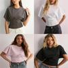 Minimalist Cotton T Shirt With Short Sleeves For Casual Summer Wear