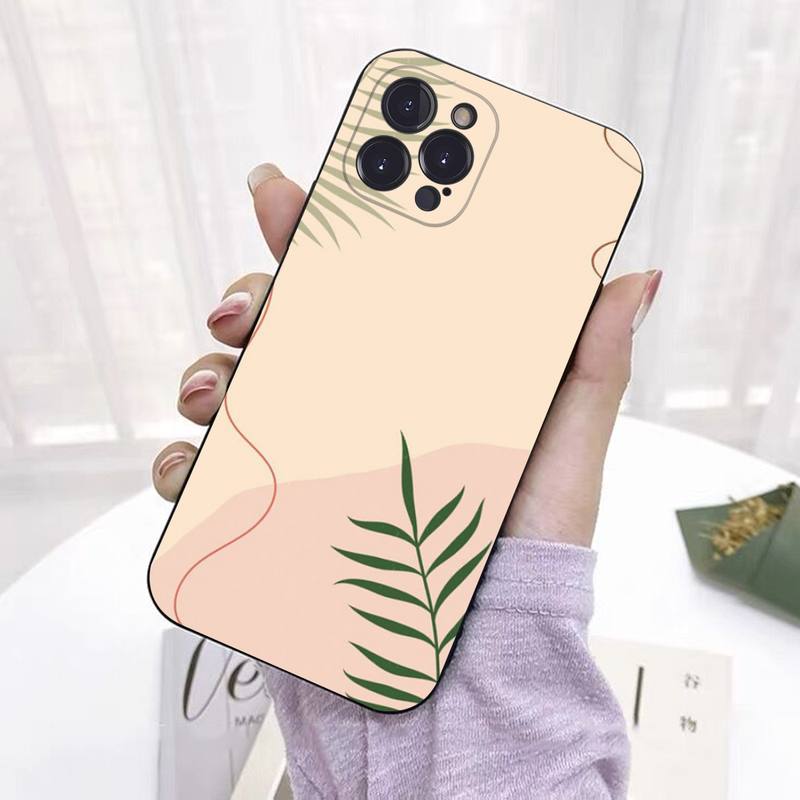 Watercolor Paint Flower Leaf Phone Case Silicone Soft For Iphone 14 13 12 11 Pro Mini XS MAX 8 7 6 Plus X 2020 XR Shell