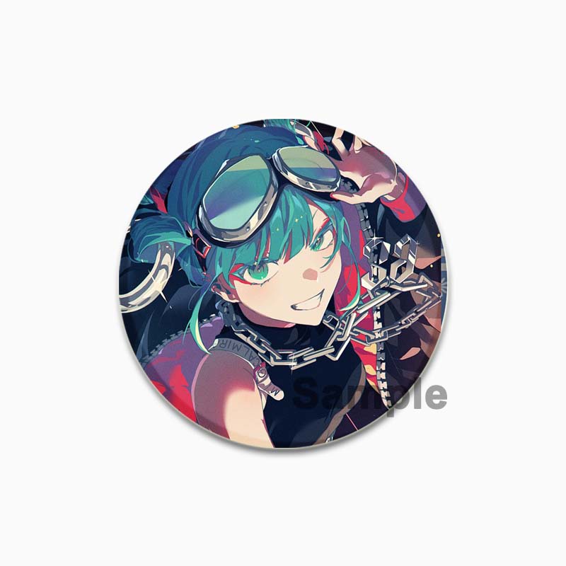 

32/44/58 мм Хацунэ Мику аниме круглая брошь ручной работы изысканные эмалированные лацканы для подарочной одежды шляпа аксессуары для рюкзака 32mm