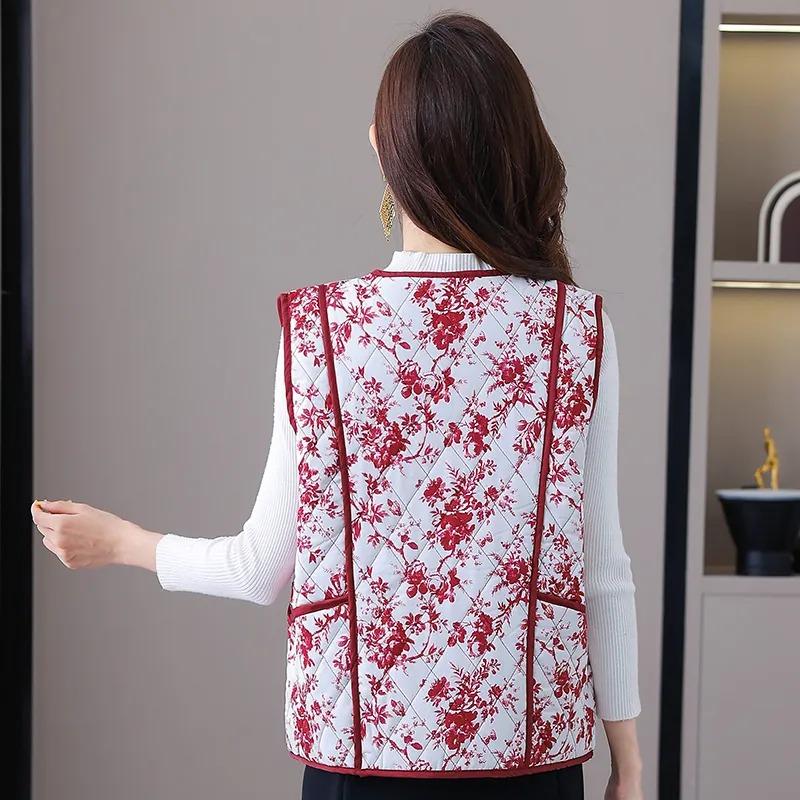 Chinese Style Autumn and Winter Vest Autumn and Winter Coat New Vest Thickened Warm Waistcoat Top