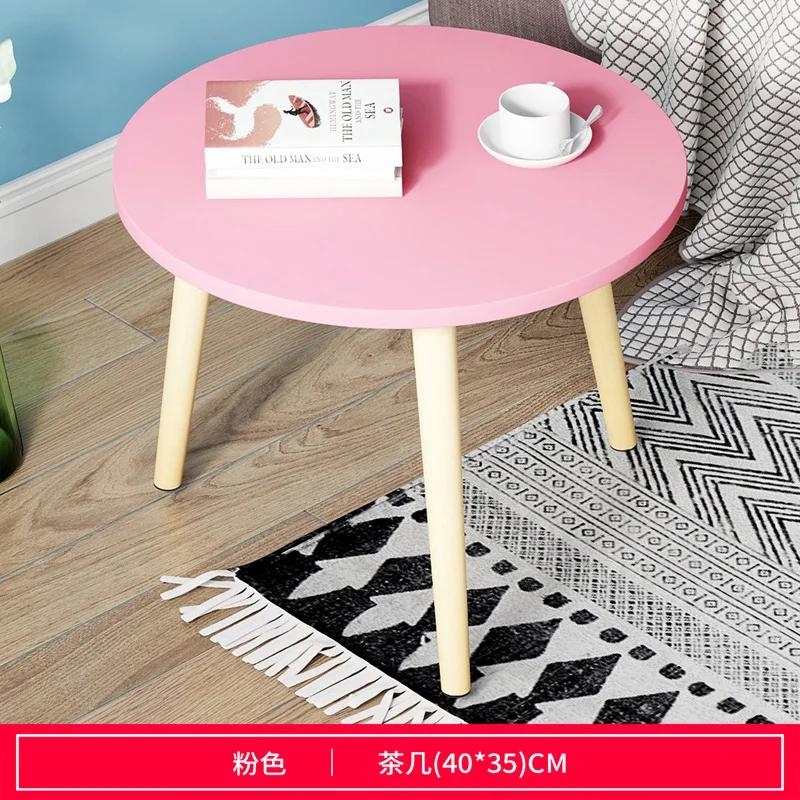 Simple Modern Balcony Small Coffee Table Living Room Small Apartment Sofa Side Table Simple Home Bedroom Small Round Table WF102