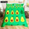 Avocado Duvet Cover for KidsCute Avocado Bedding Set Green Tropical Fruits Comforter Cover for Kids Boys Girls with Pillowcase
