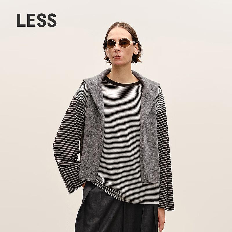 LESS 2026 Spring Striped Long Sleeve T-shirt L