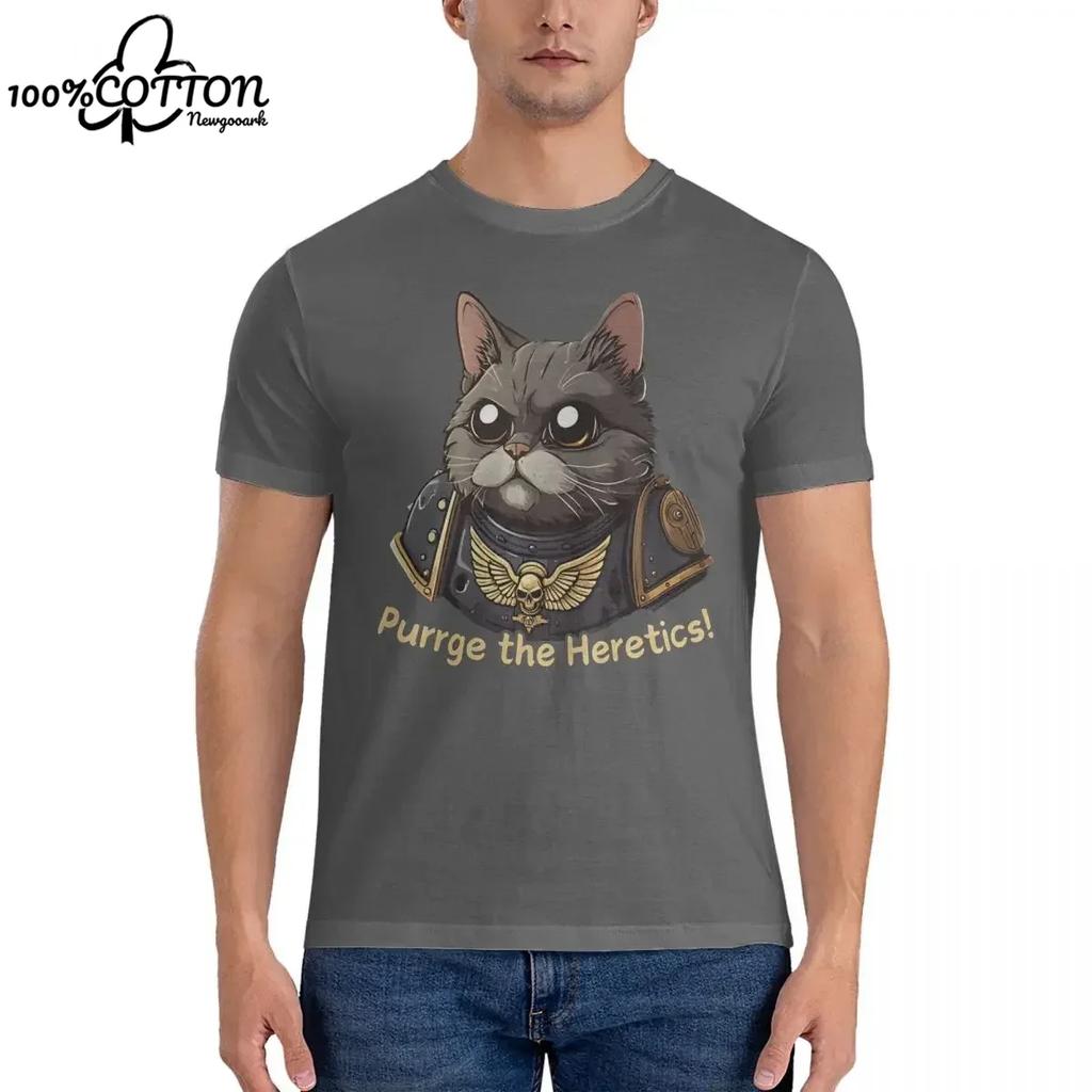 100% Cotton T Shirt Purrge The Heretics Men's W-Warhammer 40k Vintage Tees Short Sleeve O Neck T-Shirt New Arrival Tops