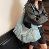 Light Casual Canvas Crossbody Bag Women's Short Trip Large Capacity Tote Bag Student Class Bag Commuter Shoulder Bag