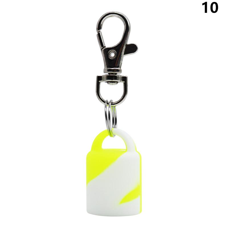 High Quality Practical Silicone Keychain Cap Portable Durable Holder Keychain Compatible For Lip Balm Lipstick Storage Cap