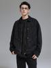 Herren Wildleder Reißverschlussjacke - Amerikanischer Stil, Herbst/Winter 2023 Trend, Revers Workwear_TOP