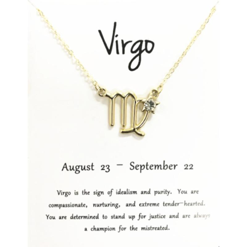 Constellation Card Pendant Clavicle Chain Twelve Constellation Necklace Constellation Necklace