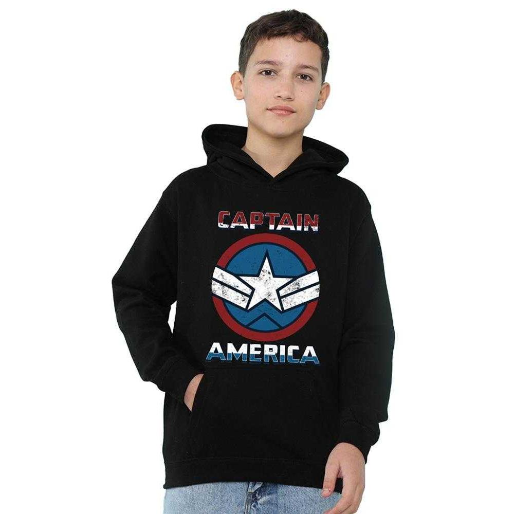 Captain America Childrens/Kids Badge Pull Over Hoodie