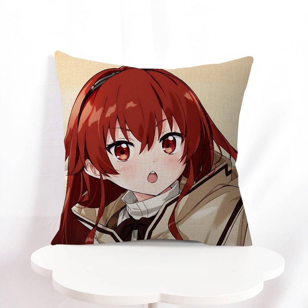 Eris Boreas Greyrat Kuddfodral Tecknad Soffa Dekorativt Hem Dubbelsidig Tryck Kort Plysch Söt Kuddfodral