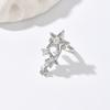 Sweet and Cool Style, Niche Design, Personalized Star Without Ear Holes, Ear Bone Clip, Light Luxury Five Pointed Star Ear Clip Earrings