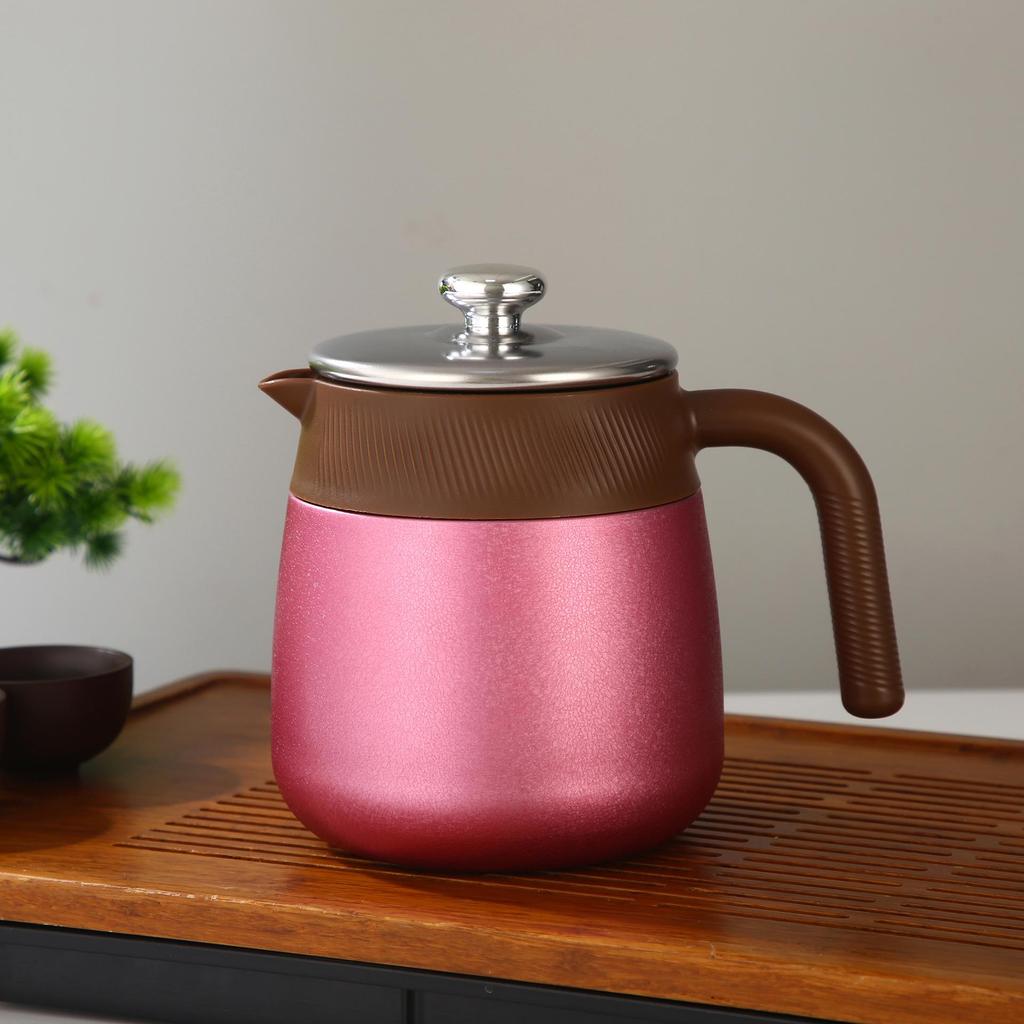 Titanium-Coated Insulated Teapot Set: Stew & Brew Tea Kettle, Tea and Water Separator, Large Capacity Coffee Pot for Home Use