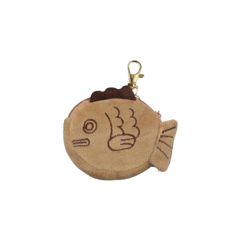 

Plush Bag Student Wallet Soft Taiyaki Coin Purse Small Fish Purse Zipper Wallet Coin Purse Keychain 8x10cm