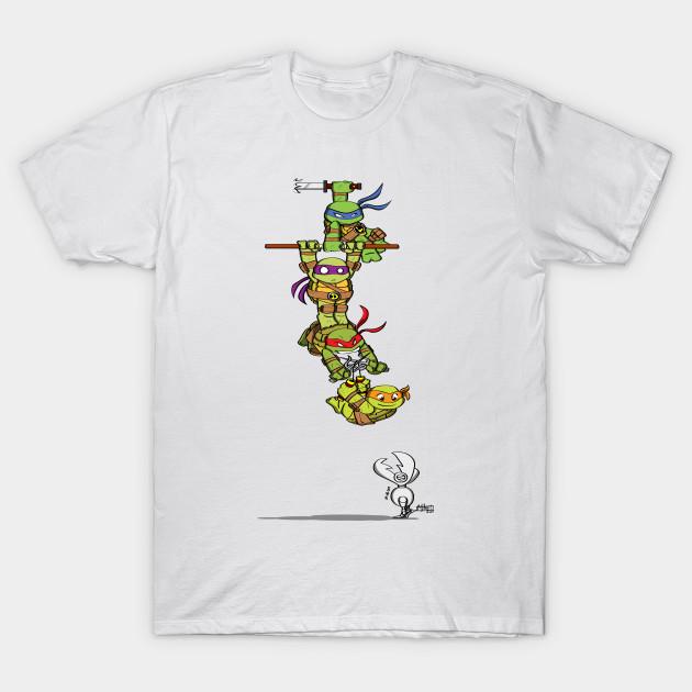 

Men Black Print T-shirt Ninja Turtle Bait (2019) No-Cut Transfer Paper Print Cotton Tshirt S белый