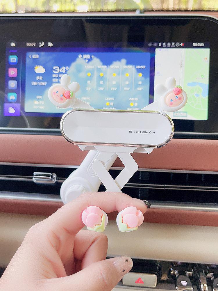 Creative Car Phone Holder - New Model with Non-blocking Air Vent and Navigation Extension Bracket