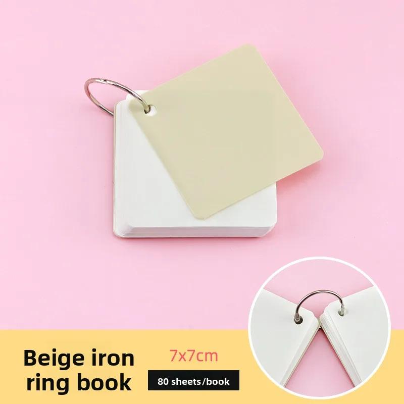 80-320Sheets Portable Notebook with Binder Rings Spiral Mini Notebook Study Cards Book Red/Yellow/Green/Black Student Stationery