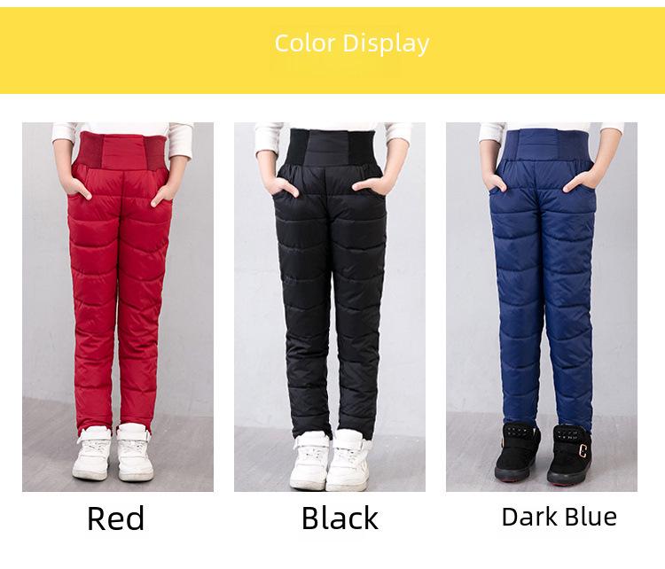 High-Waist Warm Cotton Pants for Baby Boys & Girls - Autumn/Winter Collection