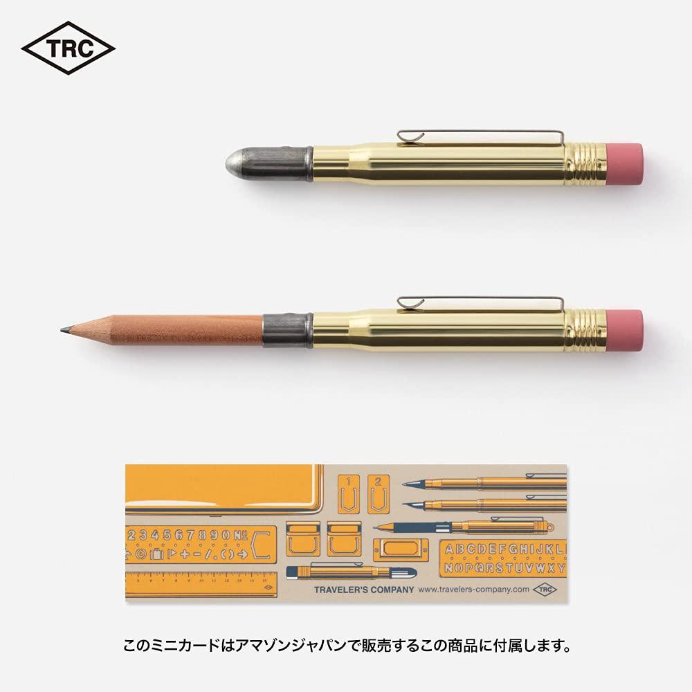 DESIGNPHIL MIDORI Travelers Company TRC Brass Pencil, Solid Brass, Limited Edition, with Card, 38075006