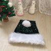 Adult Santa Hat with Sequins Thicken Plush for Holiday Comfort Liner Christmas New Year Symbol Cap with White Brim