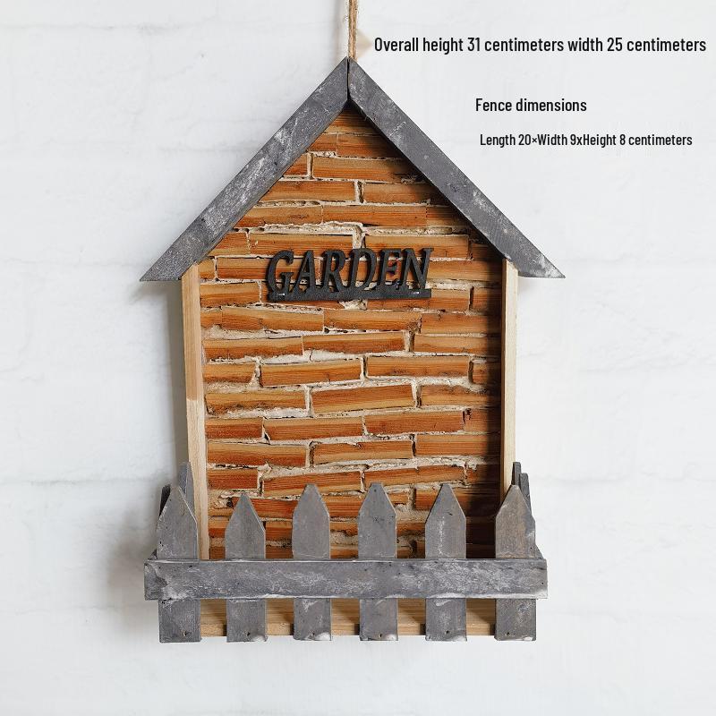 European-style Wooden Wall Hanging Flower Basket with Macrame