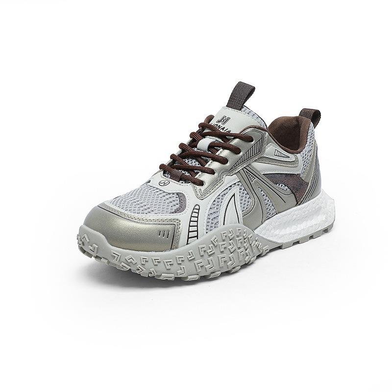 

Платформа кроссовки папа женские весна новые кожа дышащие легкие нескользящие маленькие повседневные спортивные 40 шоколадный