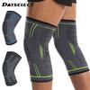 1Pcs Knee Support Knitted Breathable Elastic Knee Pads Silicone Anti-Slip Outdoor Basketball Volleyball Nylon Sports Fitness