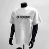 Unisex Summer Heavyweight Short Sleeve T-shirt with Trendy Letter Print and Faux Collar