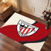 Athletic Bilbao Football Print Crystal Velvet Rug, Comfortable Water Absorbent Non Slip Indoor Floor Carpet