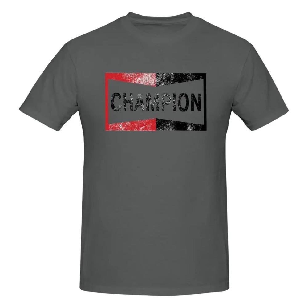 

Хлопковая футболка с коротким рукавом и круглым вырезом с ретро логотипом чемпиона XL темно серый