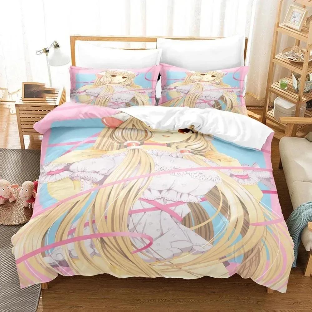 Comforter 3D Printed Anime Chobits Chi Bedding Set Boys Girls Twin Queen Size Bed Kids Adult Home Textiles