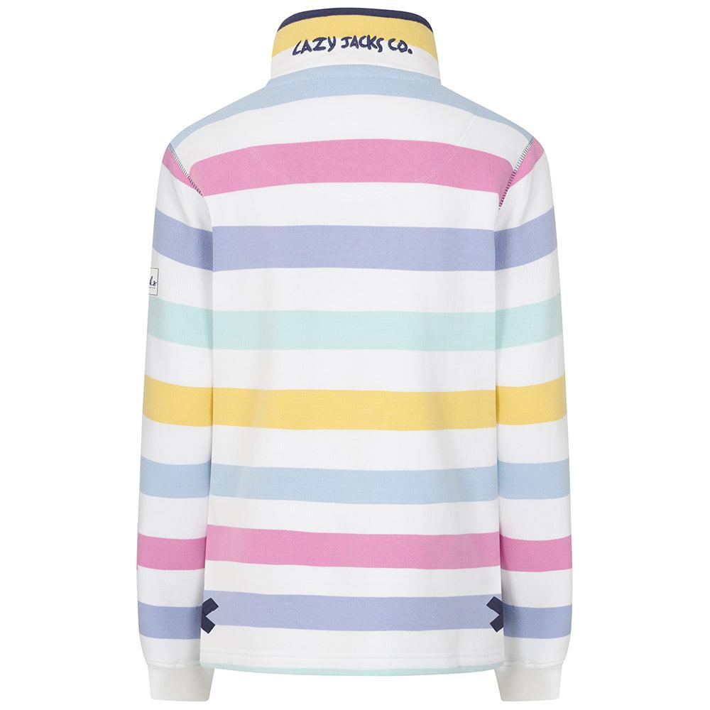 Lazy Jacks Womens/Ladies Button Neck Sweatshirt