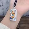 Enamel color dragon and phoenix Chengxiang no matter brand pendant necklace engraving auspicious cloud blessing characters to send Qixi Festival gifts