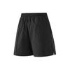 Solid Color Logo Print Elastic Quick-Dry Casual Shorts Women Shorts Carbon-Black P223W076-0018
