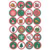 24Pcs/sheet Christmas Advent Calendar Number Sticker DIY Cookie Candy Packaging Sticker Gift Bag Wrapping Seal Dot Label