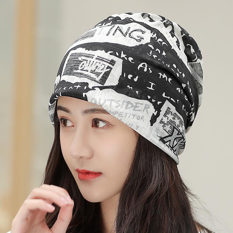 Spring And Summer Package Set Turban Cap Fashion Printing Bald Head Chemotherapy Cap Thin Section Pregnant Woman Monthly Hat Women's Hat