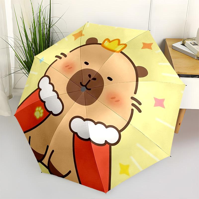 

Cute Capybara,Royal Cape Automatic Folding umbrella Compact 8 rib Design,Unique Style,Suitable for Everyday Outdoor Use,Perfect Gift f