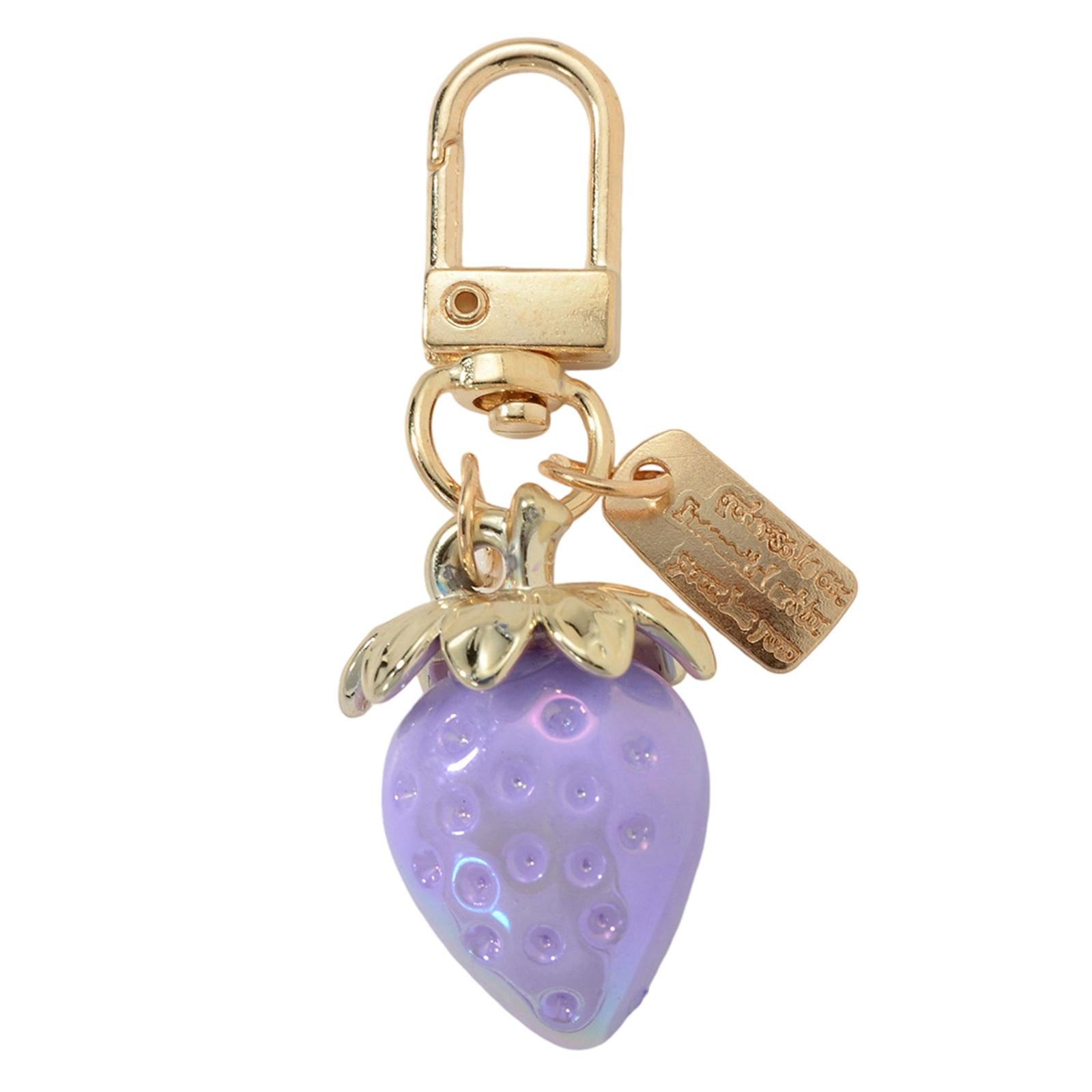 

Stylish Strawberry Key Holder Resin Crafted Jewelry Items Portable Designs Ideal for Everyday Carry фиолетовый